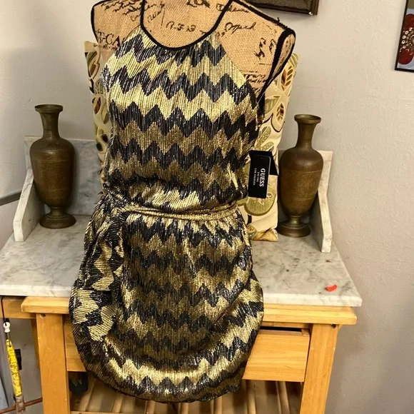 Guess | Dresses | Guess Gold And Black Sheath Mini Dress | Poshmark Guess | Dresses | Guess Gold And Black Sheath Mini Dress | Poshmark